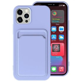   Xiaomi Redmi Note 14 Pro 4G (Global), Szilikon tok, kártyatartóval, Wooze Card Slot, lila