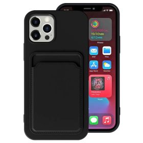   Xiaomi Redmi Note 14 Pro 5G (Global) / Poco X7, Szilikon tok, kártyatartóval, Wooze Card Slot, fekete