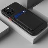 Xiaomi Redmi Note 14 Pro 5G (Global) / Poco X7, Szilikon tok, kártyatartóval, Wooze Card Slot, fekete