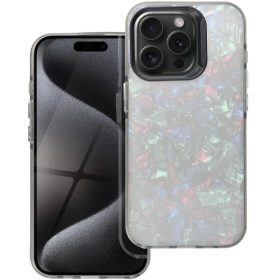   Apple iPhone 12 Mini, Műanyag hátlap védőtok + szilikon keret, kristály minta, Tutti-Frutti Case, fekete/ezüst