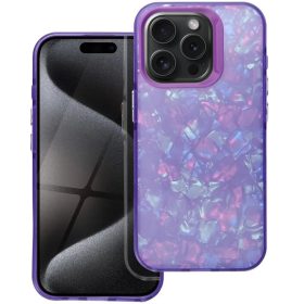   Apple iPhone 12 / 12 Pro, Műanyag hátlap védőtok + szilikon keret, kristály minta, Tutti-Frutti Case, lila
