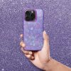 Apple iPhone 12 / 12 Pro, Műanyag hátlap védőtok + szilikon keret, kristály minta, Tutti-Frutti Case, lila