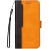 Xiaomi Redmi Turbo 3 / Poco F6, Oldalra nyíló tok, stand, kártyatartóval, kézpánttal, Wooze Colour Wallet, narancssárga