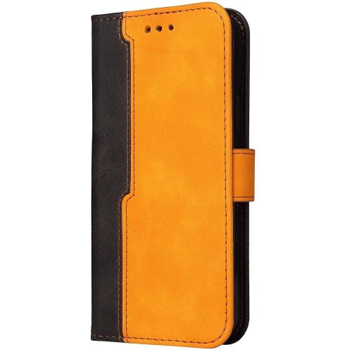 Xiaomi Redmi Turbo 3 / Poco F6, Oldalra nyíló tok, stand, kártyatartóval, kézpánttal, Wooze Colour Wallet, narancssárga