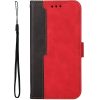 Xiaomi Redmi Turbo 3 / Poco F6, Oldalra nyíló tok, stand, kártyatartóval, kézpánttal, Wooze Colour Wallet, piros