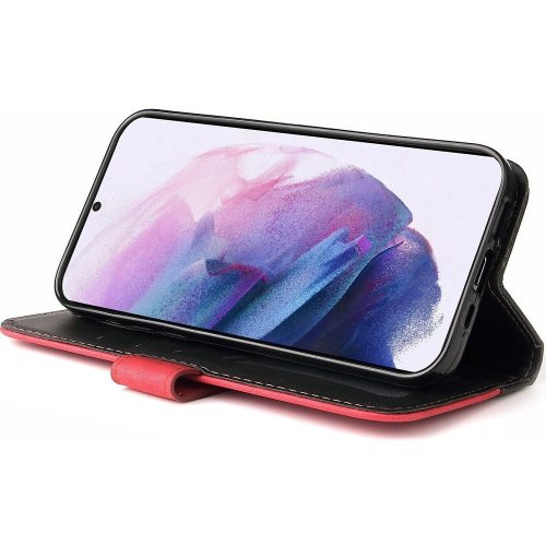 Xiaomi Redmi Turbo 3 / Poco F6, Oldalra nyíló tok, stand, kártyatartóval, kézpánttal, Wooze Colour Wallet, piros