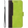 Xiaomi Redmi Turbo 3 / Poco F6, Oldalra nyíló tok, stand, kártyatartóval, kézpánttal, Wooze Colour Wallet, zöld