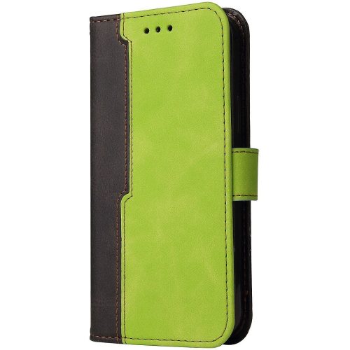 Xiaomi Redmi Turbo 3 / Poco F6, Oldalra nyíló tok, stand, kártyatartóval, kézpánttal, Wooze Colour Wallet, zöld