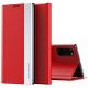 Xiaomi Redmi Turbo 3 / Poco F6, Oldalra nyíló tok, stand, Wooze Silver Line, piros