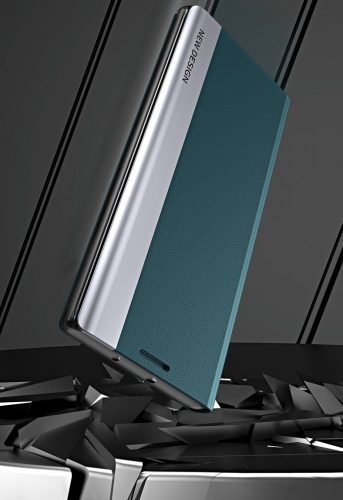 Xiaomi Redmi Turbo 3 / Poco F6, Oldalra nyíló tok, stand, Wooze Silver Line, világoskék