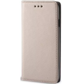   Samsung Galaxy S24 Ultra SM-S928, Oldalra nyíló tok, stand, Smart Magnet, arany