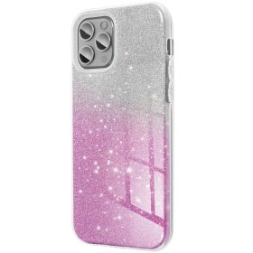   Samsung Galaxy S24 Ultra SM-S928, Szilikon tok, csillogó, Forcell Shining, vörösarany/ezüst