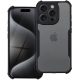 Apple iPhone Air (2025), Szilikon tok, közepesen ütésálló, légpárnás sarok, akril hátlap, Anti-Drop Case, átlátszó/fekete