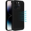 Apple iPhone Air (2025), Műanyag hátlap védőtok, légáteresztő, lyukacsos minta, Breezy, fekete