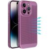 Apple iPhone Air (2025), Műanyag hátlap védőtok, légáteresztő, lyukacsos minta, Breezy, lila