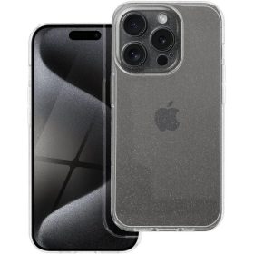   Apple iPhone Air (2025), Szilikon tok, 2 mm vastag, csillogó hátlap, átlátszó