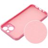 Apple iPhone Air (2025), Szilikon tok, 2 mm vastag, csillogó hátlap, rózsaszín