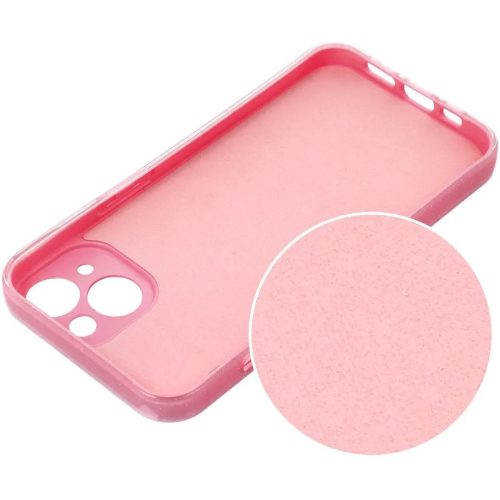 Apple iPhone Air (2025), Szilikon tok, 2 mm vastag, csillogó hátlap, rózsaszín