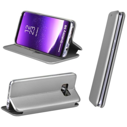 Apple iPhone Air (2025), Oldalra nyíló tok, stand, Forcell Elegance, szürke