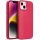 Apple iPhone Air (2025), Szilikon tok, közepesen ütésálló, fémhatású kamera keret, Frame Case, magenta