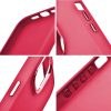 Apple iPhone Air (2025), Szilikon tok, közepesen ütésálló, fémhatású kamera keret, Frame Case, magenta