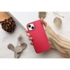 Apple iPhone Air (2025), Szilikon tok, közepesen ütésálló, fémhatású kamera keret, Frame Case, magenta