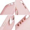 Apple iPhone Air (2025), Szilikon tok, közepesen ütésálló, fémhatású kamera keret, Frame Case, rózsaszín