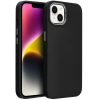 Apple iPhone Air (2025), Szilikon tok, közepesen ütésálló, fémhatású kamera keret, Frame Case, fekete