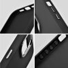 Apple iPhone Air (2025), Szilikon tok, közepesen ütésálló, fémhatású kamera keret, Frame Case, fekete