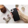 Apple iPhone Air (2025), Szilikon tok, közepesen ütésálló, fémhatású kamera keret, Frame Case, fekete