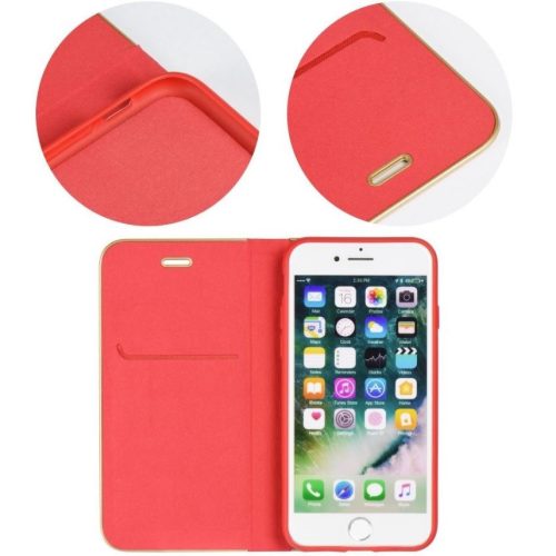 Apple iPhone Air (2025), Oldalra nyíló tok, stand, Luna Book, piros