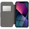 Apple iPhone Air (2025), Oldalra nyíló tok, légpárnás sarok, bőrhatású, karbon minta, Razor Book, zöld