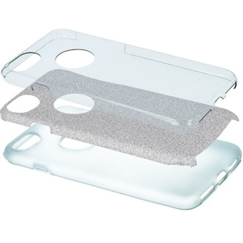Apple iPhone Air (2025), Szilikon tok, csillogó, Forcell Shining, ezüst