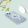 Apple iPhone Air (2025), Műanyag hátlap védőtok + szilikon keret, Magsafe töltővel kompatibilis, csillogó hátlap, FlexAir Hybrid Magsafe Glitter, átlátszó