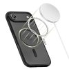 Apple iPhone Air (2025), Műanyag hátlap védőtok + szilikon keret, Magsafe töltővel kompatibilis, Magmat Magsafe, áttetsző/fekete