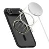 Apple iPhone Air (2025), Műanyag hátlap védőtok + szilikon keret, Magsafe töltővel kompatibilis, kameravédő kerettel, Magcam Magsafe, áttetsző/fekete
