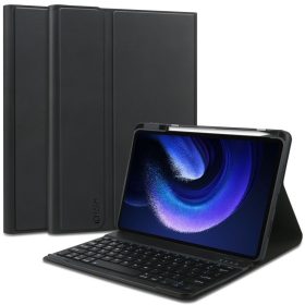   Xiaomi Pad 6 (11.0) / Pad 6 Pro (11.0), Bluetooth billentyűzetes mappa tok, érintőceruza tartó,  fekete