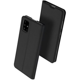   Samsung Galaxy S24 Ultra SM-S928, Oldalra nyíló tok, stand, Dux Ducis, fekete