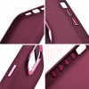 Samsung Galaxy S25 FE SM-S731, Szilikon tok, közepesen ütésálló, fémhatású kamera keret, Frame Case, lila