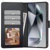 Samsung Galaxy S25 FE SM-S731, Oldalra nyíló tok, stand, mágnes csattal, TP Wallett, fekete