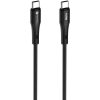 USB Type-C töltő- és adatkábel, USB Type-C, 100 cm, 5000 mA, 100W, törésgátlóval, gyorstöltés, PD, QC 4.0, Forcell F-Energy C347, fekete
