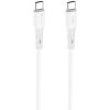 USB Type-C töltő- és adatkábel, USB Type-C, 100 cm, 5000 mA, 100W, törésgátlóval, gyorstöltés, PD, QC 4.0, Forcell F-Energy C347, fehér