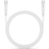USB Type-C töltő- és adatkábel, USB Type-C, 100 cm, 5000 mA, 100W, törésgátlóval, gyorstöltés, PD, QC 4.0, Forcell F-Energy C347, fehér