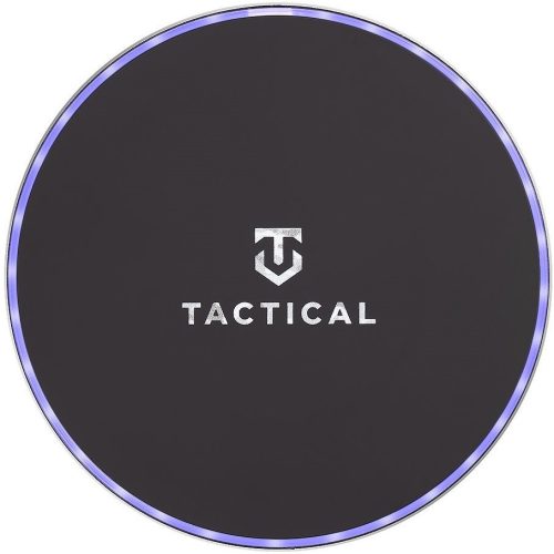 Univerzális vezeték nélküli töltő, Qi Wireless, gyorstöltés, LED - es, 15W, Tactical Base Plug, fekete