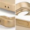 Apple iPhone Air (2025), Szilikon tok, mikrofiber plüss belső, csillogó hátlap, Metallic Case, arany