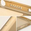 Apple iPhone Air (2025), Szilikon tok, mikrofiber plüss belső, csillogó hátlap, Metallic Case, arany
