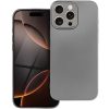 Apple iPhone Air (2025), Szilikon tok, mikrofiber plüss belső, csillogó hátlap, Metallic Case, szürke