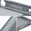 Apple iPhone Air (2025), Szilikon tok, mikrofiber plüss belső, csillogó hátlap, Metallic Case, szürke