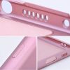 Apple iPhone Air (2025), Szilikon tok, mikrofiber plüss belső, csillogó hátlap, Metallic Case, rózsaszín