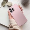 Apple iPhone Air (2025), Szilikon tok, mikrofiber plüss belső, csillogó hátlap, Metallic Case, rózsaszín